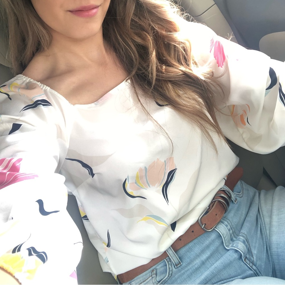 A New Day: Flowy Flower Blouse Size: Small